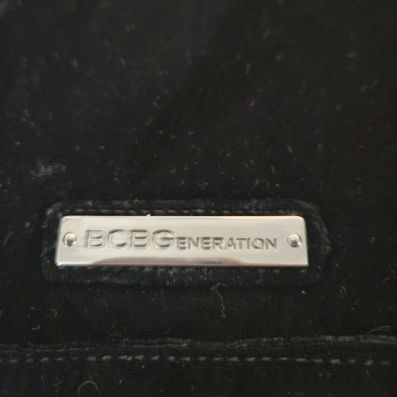 BCBGGeneration Cute Black Velour Rhinestone Shoulder Bag NWT - Picture 4 of 8